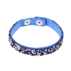 New Manset Wanita Kulit Remaja Punk Kristal Gelang Biru