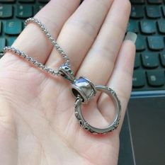 Tahun Baru Gaya Euro-amerika Kepribadian Gram Luo 伈 Salib Sederhana Lingkaran Karangan Bunga Kalung Baja Titanium Dekorasi pria dan Wanita Sweter Rantai Tide Orang-Internasional
