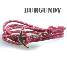 Paduan Terbaru Anchor Gelang Multilayer Rope Bracelet Gelang Persahabatan Berkualitas Tinggi Tom Berharap untuk Wanita & Pria-Hitam BA-7 -Intl