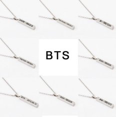 Terbaru BTS Bangtan Kalung Laki-laku Perhiasan Rantai Panjang Steel Liontin Sweater Rantai (Ukuran/A: Rap Monster ㄳㄼ Colorㄳㅊ Silver)-Intl