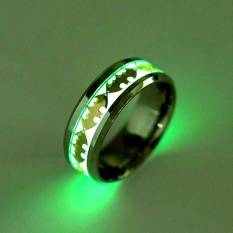 Terbaru Fashion Baru Cincin Retro Berkilau Cincin Pria Batman Anti Karat Perhiasan Pernikahan untuk Cincin Wanita Bahan Logam Bijoux Rings 2 Warna Glow In The Dark-Silver Ukuran #11-Internasional