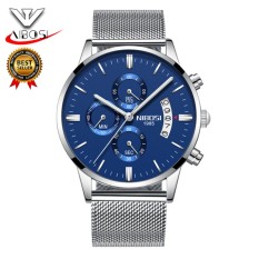 Nibosi Anti-Air Kasual Jam Tangan Pria Merek Mewah Kuarsa Militer Olahraga Jam Tangan Kulit Baja Pria Wristwatches Relogio Masculino 2309- internasional