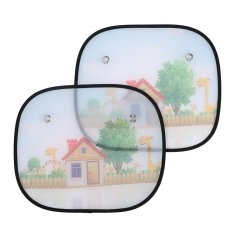 NiceEshop 2 pcs Universal Mobil Jendela Sun Shade Baby Car Sunshades Menghalangi Sinar UV yang Berbahaya Silau Matahari Panas-Intl
