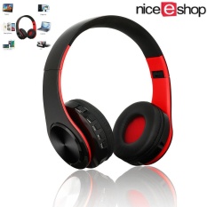 niceEshop Bluetooth Headset, Foldable Over-ear Wireless Wired Stereo Headphone Support TF Card Noise Cancelling Built-in Microphone Hands-free Phone Calling Sports PC Gaming Earphone - intl
