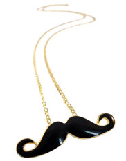 NiceEshop Glazed Wanita Kumis Kalung Liontin Earrings Cincin Ganda Fashion Perhiasan Set untuk Pesta (Hitam Emas)