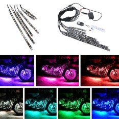 Nicenew 8 Pcs Sepeda Motor Kit Lampu LED Juta Warna Fleksibel Bisa Neon Strip dengan Pengendali Jarak Jauh untuk Truk Mobil SUV ATV Interior Eksterior-Intl