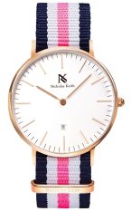 Nicholas Keith Elizabeth 36MM Date NK8006 - Blue White Pink
