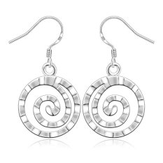 Tidak Ada Wanita Klasik Geometris 3.9X2.3 Cm Silver Plated Earrings Online Silver Berlapis-Internasional