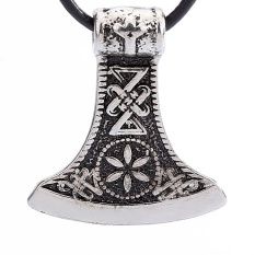 Nordic Hatchet Mjolnir Thor Viking Gothic Chain Necklace Pendant Perhiasan-Intl