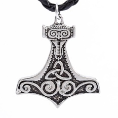Nordic Thor Hammer Mjolnir Thor Viking Gothic Chain Necklace Pendant Perhiasan-Intl