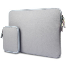 Notebook Canvas Flap Sleeve Case Bag Pouch Cover for Macbook Air 11.6†Laptop (Grey)(Export)