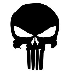Novel Punisher Kepala Tengkorak Skeleton Pola Car Cover Sticker Tahan Air Outdoor Window Reflektif SH-