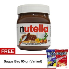 Nutella Hazelnut Spread with Cocoa - 350 gr Gratis Sugus Bag 90 gr