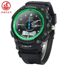 OHSEN AD1209 Men Dual Time Sports Digital Quartz Watch with Date Week Alarm Stopwatch Backlight - intl