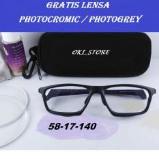 Oki_Store Frame Kacamata Sport Magnet New Normal / Baca / Plus / Minus / Cylinder Photocromic / Photogrey / Anti Radiasi Komputer Berubah Warna