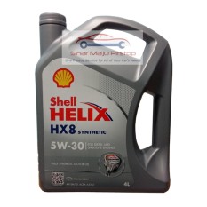 OLI FULL SYNTHETIC / OLI MOBIL / PELUMAS MESIN SHELL HELIX HX8 5W-30 ORIGINAL 100% SEGEL HOLOGRAM 4 Liter