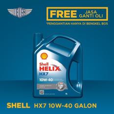 Oli Mobil Shell HX7 - 10w-40 (4L) + GRATIS JASA GANTI OLI + GRATIS CHECK-UP KENDARAAN