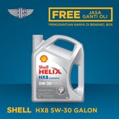 Oli Mobil Shell HX8 Full Synthetic- 5w-30 (4L) + GRATIS JASA GANTI OLI + GRATIS CHECK-UP KENDARAAN