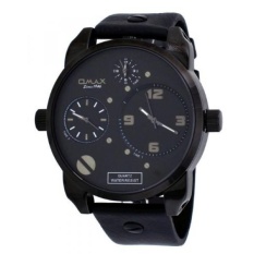 OMAX # N004M22A Pria Logam XL Oversized Triple Waktu Zone Analog Jam Tangan-Internasional