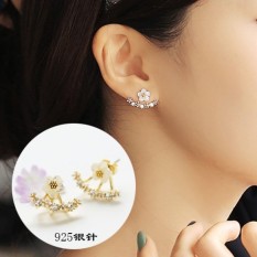 Di Versi Korea Wanita Modis Tiruan Mutiara Anting-Anting Daun Geometris Rumbai Semua-Cocok Temperamen Aksesoris-Internasional