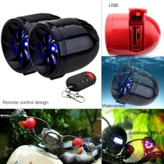Satu Pasang 14 W Motor Tahan Air Anti-Theft MP3 Speaker Dukungan AUX-IN Audio Input dan USB/TF untuk Sepeda Motor dan Skuter-Intl