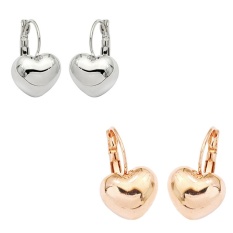 Satu Sepasang Fashion Rose Emas Jantung Crystal Earrings-Intl
