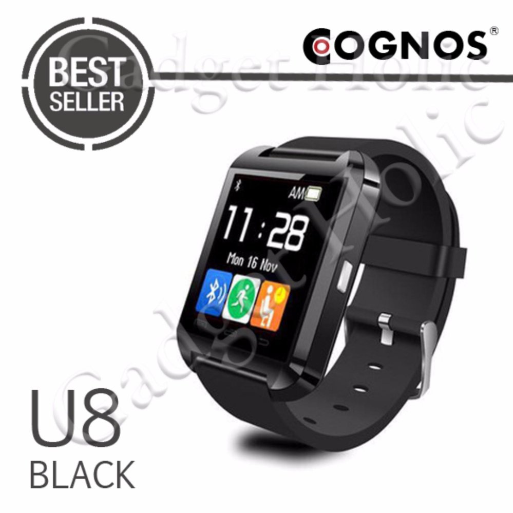 Onix Cognos U Watch U8 Smartwatch Original - TERMASUK BOX - Hitam