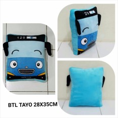 Onlan Bantal Sandaran Gambar Boneka BUS TAYO Bahan Yelvo Halus dan Lembut isi Dacron