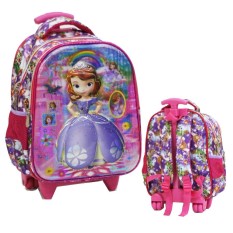 Onlan Sofia The First 5D Timbul Hologram Tas Anak Sekolah TK Import - Purple