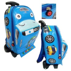Onlan Tas Anak Sekolah PAUD Bentuk Mobil Bahan Kain Sponge Anti Air