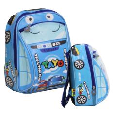 Onlan Tas Ransel Anak Sekolah Play Group Bahan Sponge Tahan Air Karakter Bus TAYO