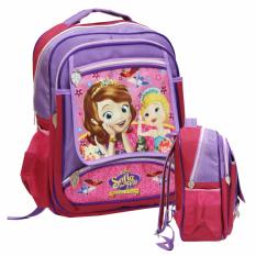 Onlan Tas Ransel Anak Sekolah SD Kantung Besar Karakter Sofia The First - Purple