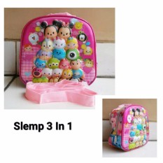 Onlan Tas Selempang 3in1 Karakter Anak Perempuan Import