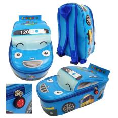 Onlan Tas TAYO Ransel Anak Sekolah Play Group Atau PAUT Bahan Kain Sponge Tahan Air Bentuk Mobil Unik