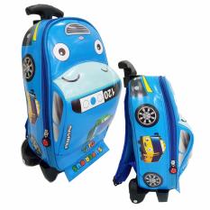 Onlan Tas Trolley Anak Sekolah PAUD Bentuk Mobil Bahan Kain Sponge Anti Air