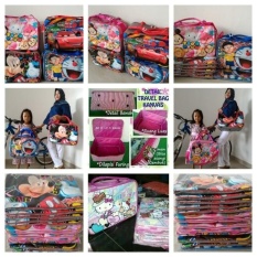 Onlan Travel Bag Motif Karakter Anak Bahan Kanvas Halus