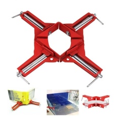 Opoopv Kasar 90 ° Sudut Kanan Klip DIY Kaca Aquarium Quick Fix Klip Klip Klip Kayu Frame Clip (Merah) -Intl