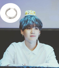Rash guard Min Yun Tian Jiu negara mereka Zhimin Model Sama anting ring Hip hop anting huggie laki-laki baja titanium anting-anting orang trendi tebal cincin Anting tindik