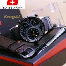 Original Swiss Army Infantry Limited Edition - Jam tangan Pria Premium Leather Strap ltts82633