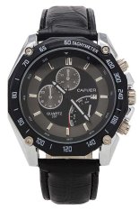 Ormano - Jam Tangan Pria - Hitam - Leather Strap - Maskulin Analog CA Watch