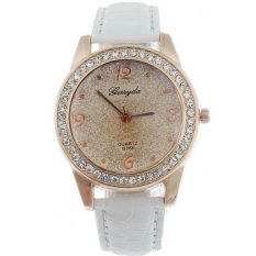Ormano - Jam Tangan Wanita - Putih - Strap Leather - Violetta Rhinestone Watch