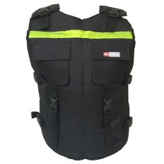 Ormano Rompi Motor Listro Road Racing Touring Biker Pelindung Penutup Dada Badan Tubuh Body Protector Penahan Angin Pria Wanita Banyak Saku Depan Belakang Protection Perlengkapan Berkendara Waistcoat Riding Jaket Motor Motorcycle Vest Rider - Hitam