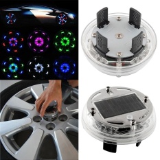 Oscar Toko Lighting Profesional Aksesoris 4 Mode 12 LED Fashion Car Solar Power Hemat Flash Roda Warna Dekorasi Cahaya-Intl