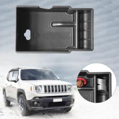 Osman Pusat Mobil Palet Penyimpanan Wadah Kotak Pada Tangan Kursi Mobil Cocok untuk Jeep Renegade Hitam