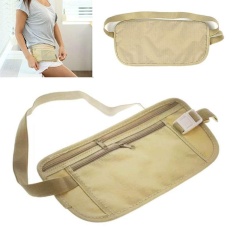 Outdoor Khaki Pinggang Sabuk Tas Travel Pouch untuk Tersembunyi ID Paspor Keamanan Uang-Intl