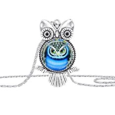 Owl Liontin Kalung Perhiasan Vintage Terbaru Kaca Cabochon Kalung-Intl
