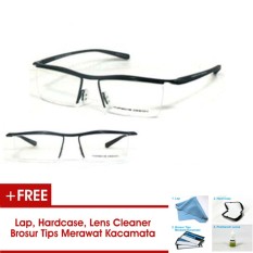 P8189 Frame Kacamata Half Formal Bisa Dipasang Lensa Minus Di Optik Terdekat