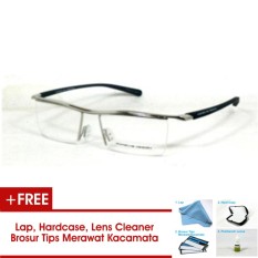 P8189 Frame Kacamata Half Formal Bisa Dipasang Lensa Minus Di Optik Terdekat