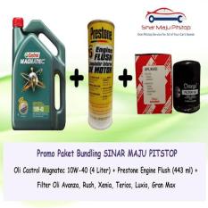 Paket Ganti Oli Toyota Avanza - Castrol Magnatec + Filter Oli + Flush
