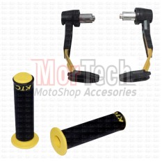 Paket Handguard Pelindung tangan Pro Handle Guard Robot CBR 250 + Hand Grip Handgrip Handpad Gas 9907 KTC Gold